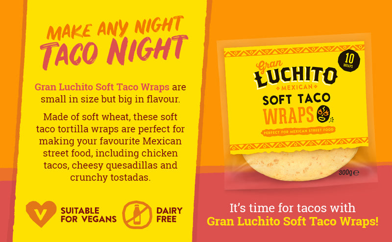 Gran Luchito Soft Taco Wraps 300g (Pack of 8)
